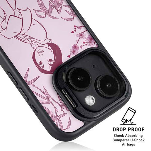 Disney Mulan Character Art iPhone 15 Kickstand Case