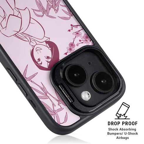 Disney Mulan Character Art iPhone 15 Plus Kickstand Case