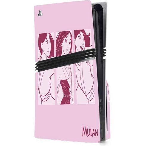 Disney Mulan Personalities PS5 Pro Disk Console Skin