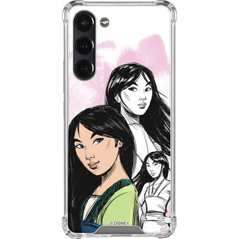 Disney Princess Mulan Sketch Galaxy S24 FE Clear Case