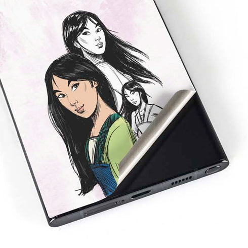 Disney Princess Mulan Sketch Galaxy S25 Ultra Skin