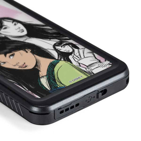 Disney Princess Mulan Sketch Galaxy S24 Waterproof Case