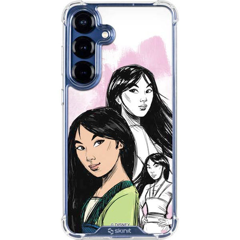 Disney Princess Mulan Sketch Galaxy S25 Plus Clear Case