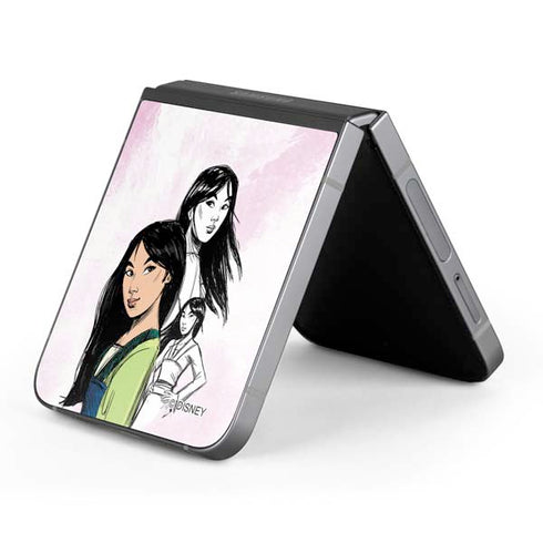 Disney Princess Mulan Sketch Galaxy Z Flip6 Skin