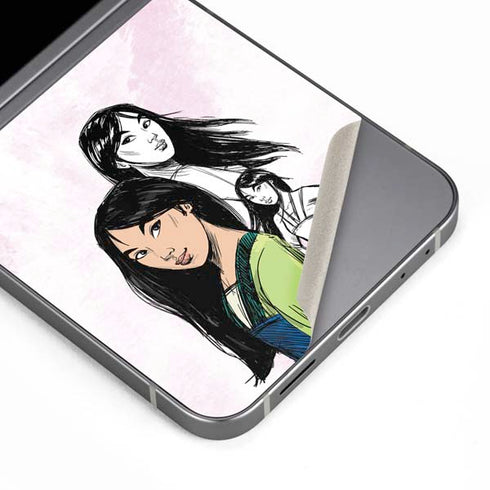 Disney Princess Mulan Sketch Galaxy Z Flip6 Skin