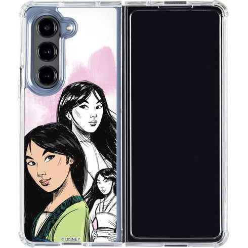 Disney Princess Mulan Sketch Galaxy Z Fold5 5G Clear Case