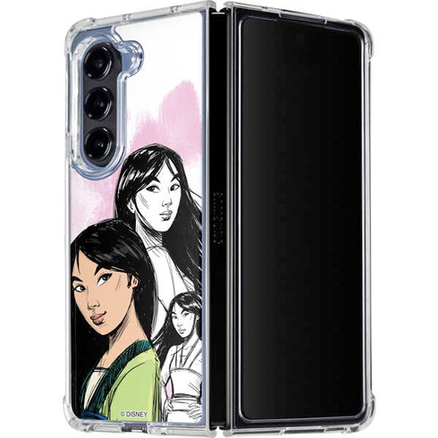 Disney Princess Mulan Sketch Galaxy Z Fold5 5G Clear Case