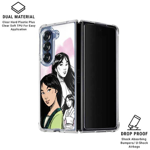 Disney Princess Mulan Sketch Galaxy Z Fold6 Clear Case