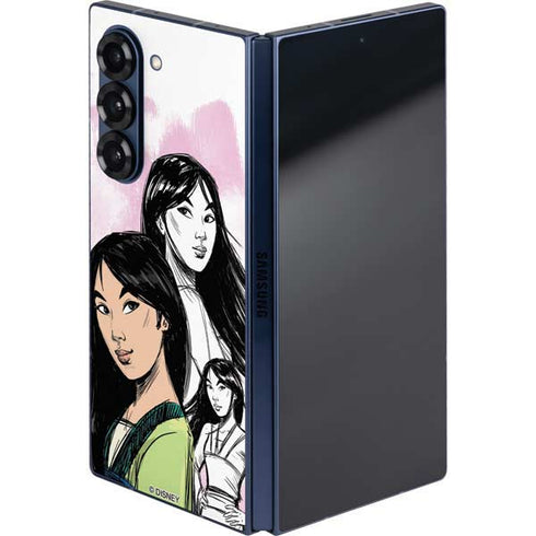 Disney Princess Mulan Sketch Galaxy Z Fold6 Skin