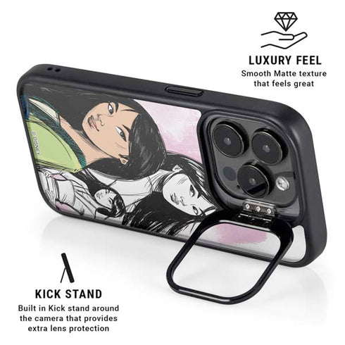 Disney Princess Mulan Sketch iPhone 14 Pro Max Kickstand Case