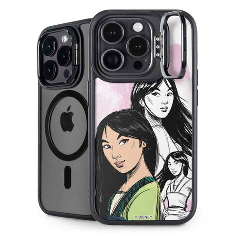 Disney Princess Mulan Sketch iPhone 15 Pro Max Kickstand Case