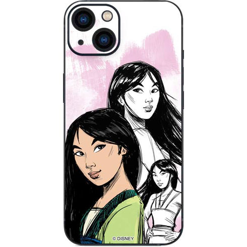 Disney Princess Mulan Sketch iPhone 15 Skin