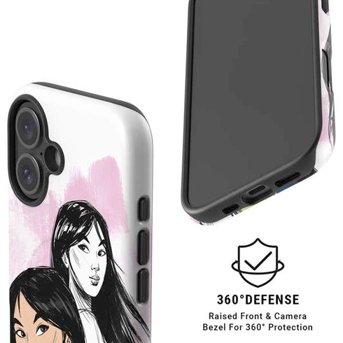 Disney Princess Mulan Sketch iPhone 16 Magsafe Impact Case
