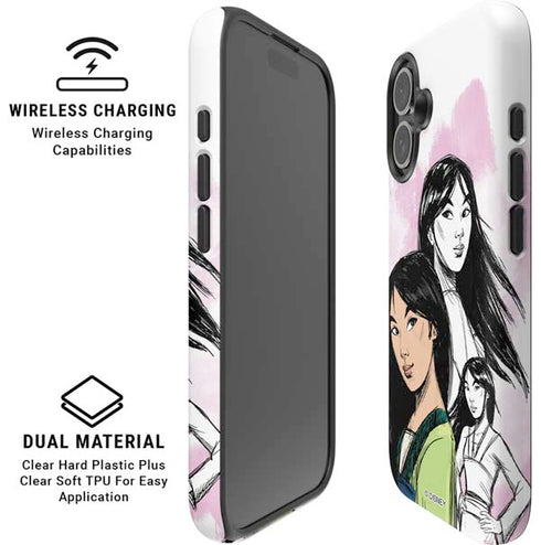 Disney Princess Mulan Sketch iPhone 16 Magsafe Impact Case