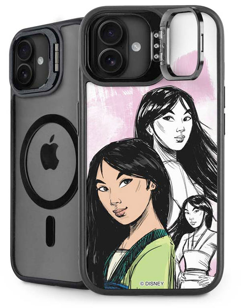 Disney Princess Mulan Sketch iPhone 16 Plus Kickstand Case
