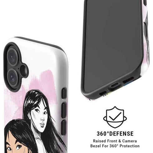 Disney Princess Mulan Sketch iPhone 16 Plus Magsafe Impact Case