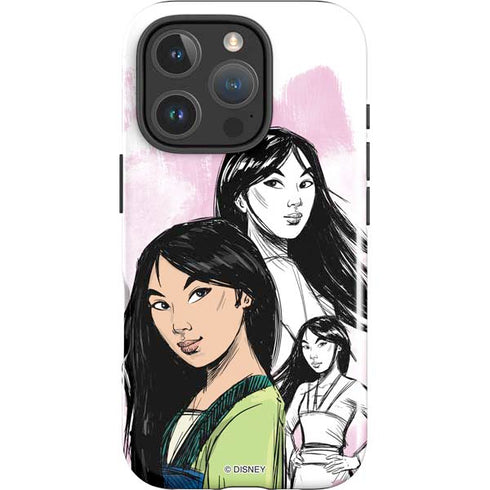 Disney Princess Mulan Sketch iPhone 16 Pro Impact Case