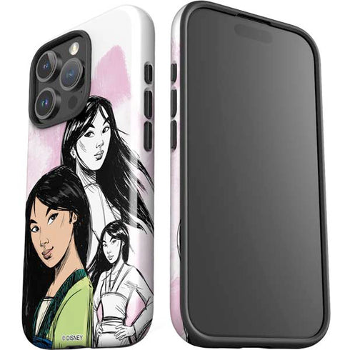 Disney Princess Mulan Sketch iPhone 16 Pro Impact Case