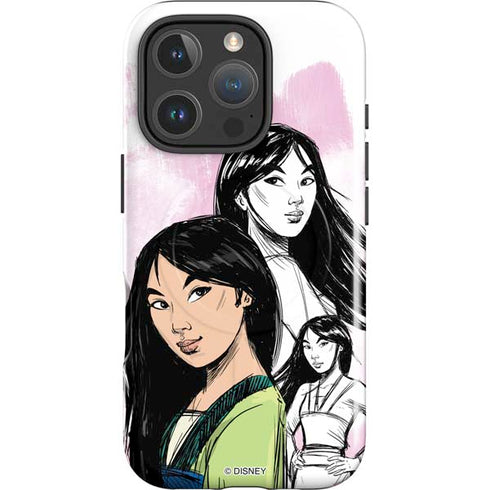 Disney Princess Mulan Sketch iPhone 16 Pro Max Magsafe Impact Case