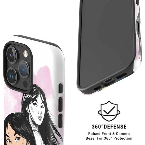 Disney Princess Mulan Sketch iPhone 16 Pro Max Magsafe Impact Case