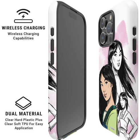 Disney Princess Mulan Sketch iPhone 16 Pro Max Magsafe Impact Case