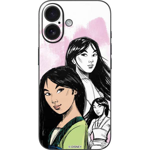 Disney Princess Mulan Sketch iPhone 16 Skin