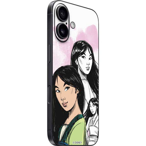 Disney Princess Mulan Sketch iPhone 16 Skin