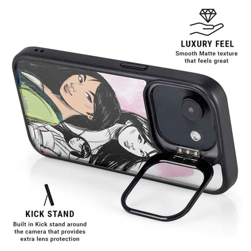 Disney Princess Mulan Sketch iPhone 16e Kickstand Case