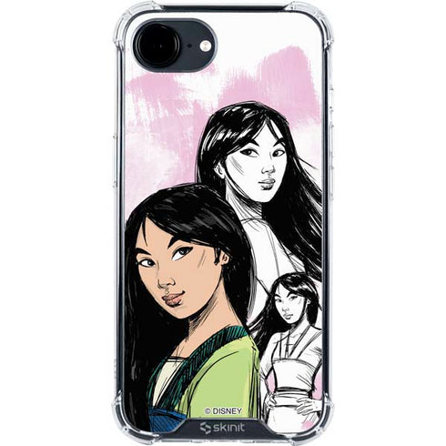 Disney Princess Mulan Sketch iPhone 16e Clear Case