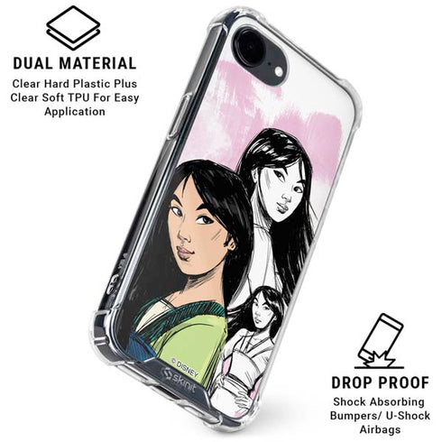 Disney Princess Mulan Sketch iPhone 16e Clear Case