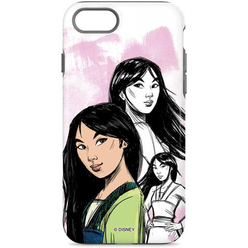 Disney Princess Mulan Sketch iPhone Cases