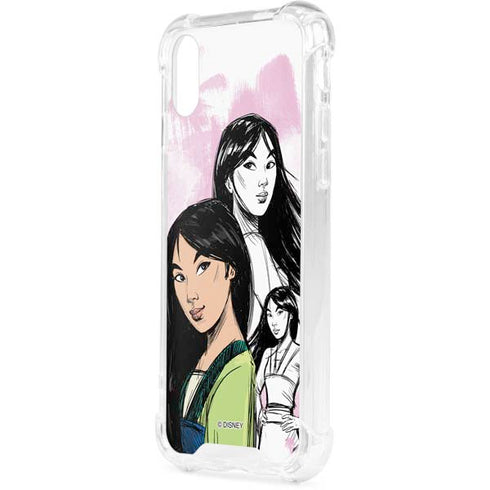 Disney Princess Mulan Sketch iPhone XS Clear Case