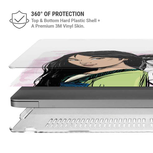 Disney Princess Mulan Sketch MacBook Pro 14in (2021-24) Case plus Skin