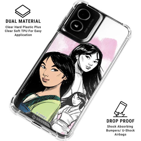 Disney Princess Mulan Sketch Moto G Power 5G (2024) Clear Case