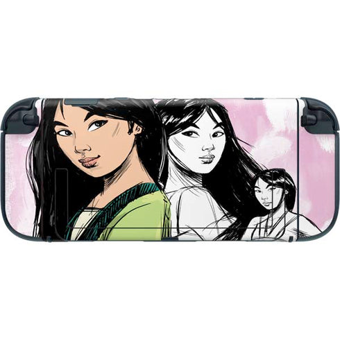 Disney Princess Mulan Sketch Nintendo Switch 2 (2025) with Joy-Con Skin