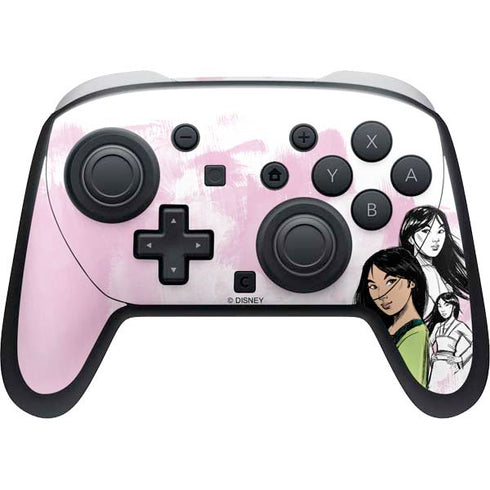 Disney Princess Mulan Sketch Nintendo Switch 2 (2025) Pro Controller Skin