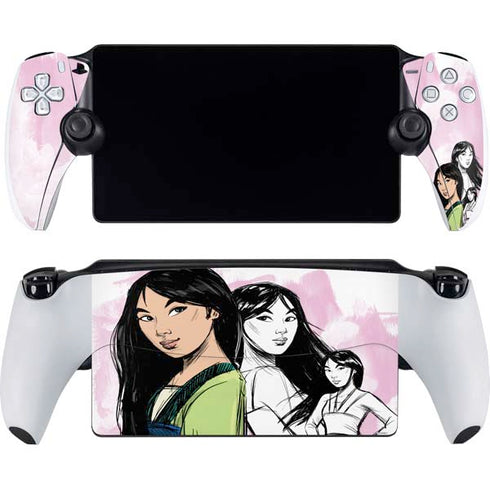 Disney Princess Mulan Sketch PlayStation PS5 Skins