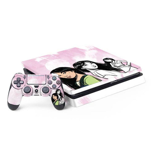 Disney Princess Mulan Sketch PlayStation PS4 Skins