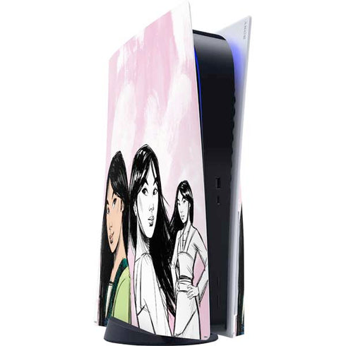 Disney Princess Mulan Sketch PlayStation PS5 Skins