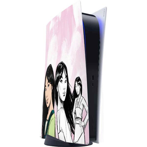 Disney Princess Mulan Sketch PlayStation PS5 Skins