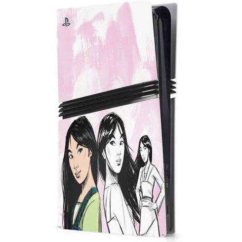 Disney Princess Mulan Sketch PlayStation PS5 Skins