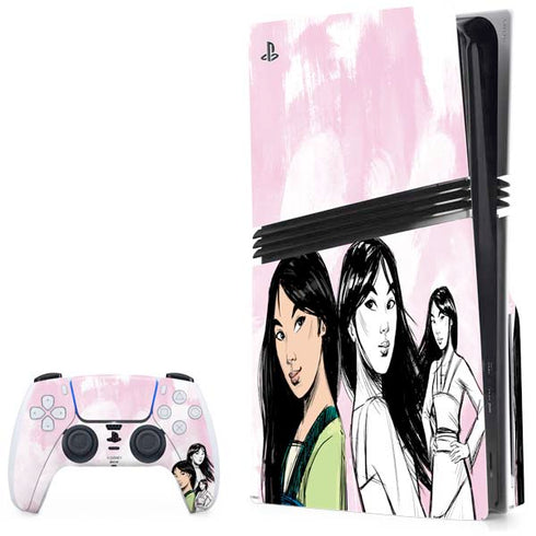 Disney Princess Mulan Sketch PlayStation PS5 Skins