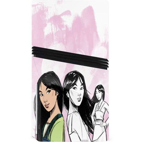 Disney Princess Mulan Sketch PS5 Pro Disk Console Skin