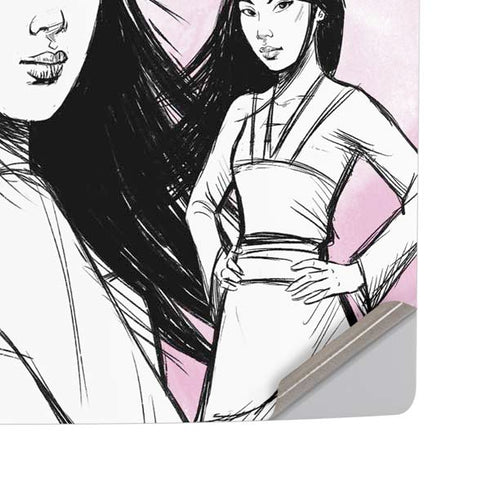 Disney Princess Mulan Sketch PS5 Pro Disk Console Skin