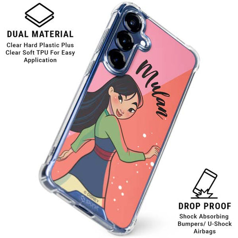 Disney Princess Mulan Art Galaxy S25 Plus Clear Case