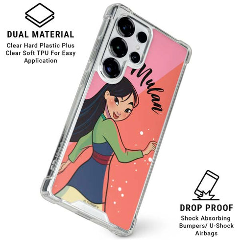 Disney Princess Mulan Art Galaxy S25 Ultra Clear Case