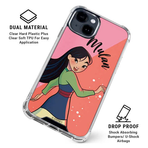 Disney Princess Mulan Art iPhone 15 Clear Case
