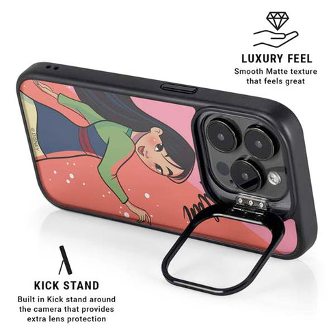 Disney Princess Mulan Art iPhone 15 Pro Max Kickstand Case