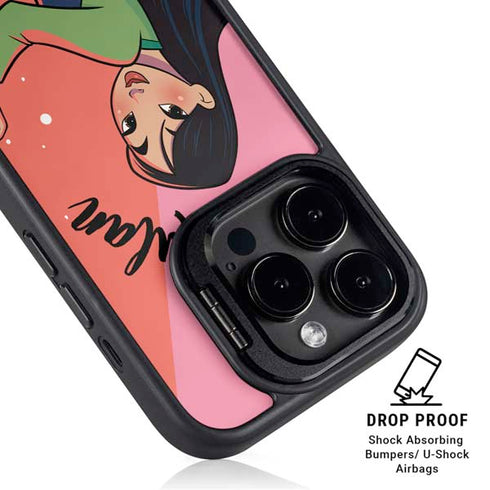 Disney Princess Mulan Art iPhone 15 Pro Max Kickstand Case