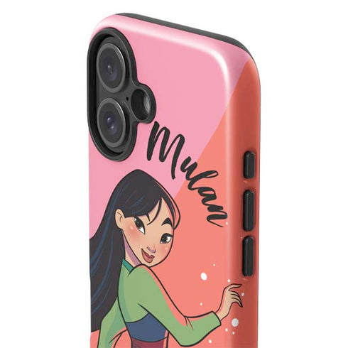 Disney Princess Mulan Art iPhone 16 Impact Case